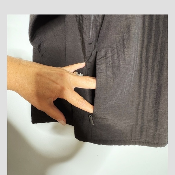 Eileen Fisher Jacket Nylon Blend Ripstop Outdoor Jacket Wind Breaker Petite M - Picture 6 of 11